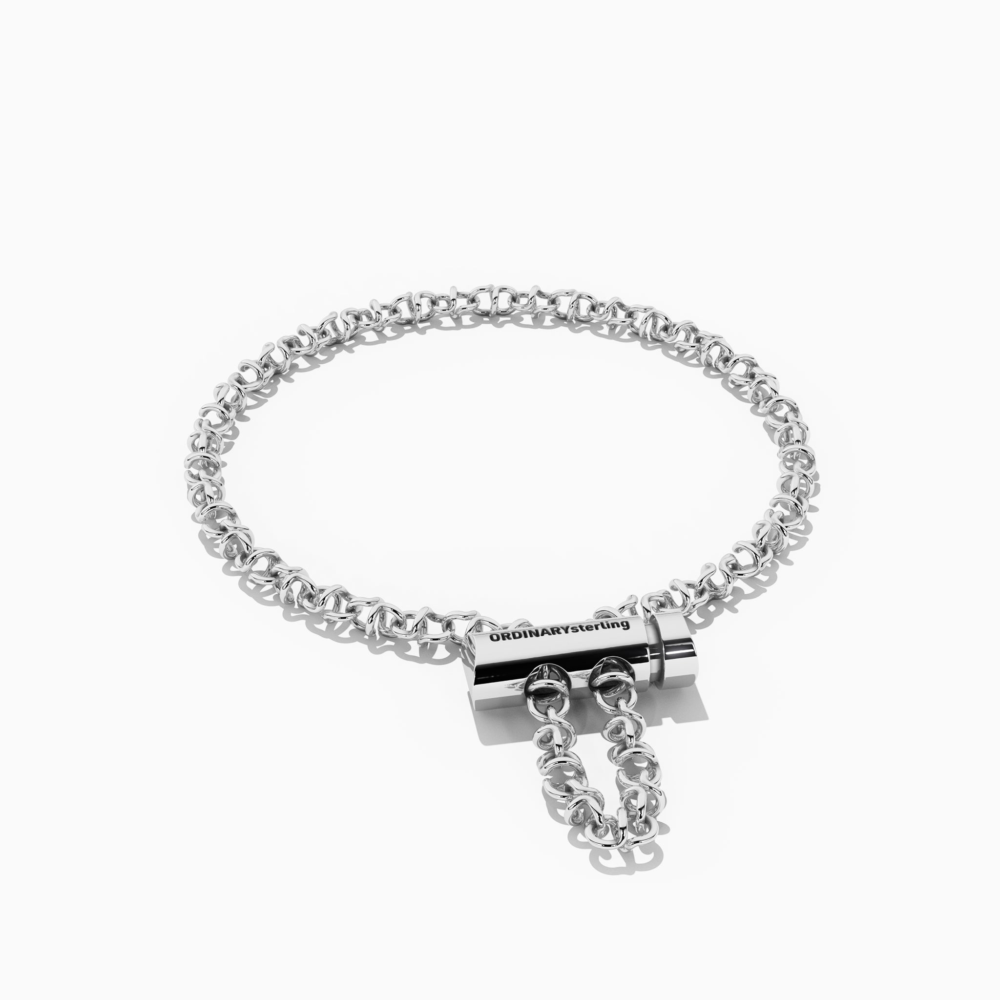 Cord Lock Bracelet in Sterling Silver