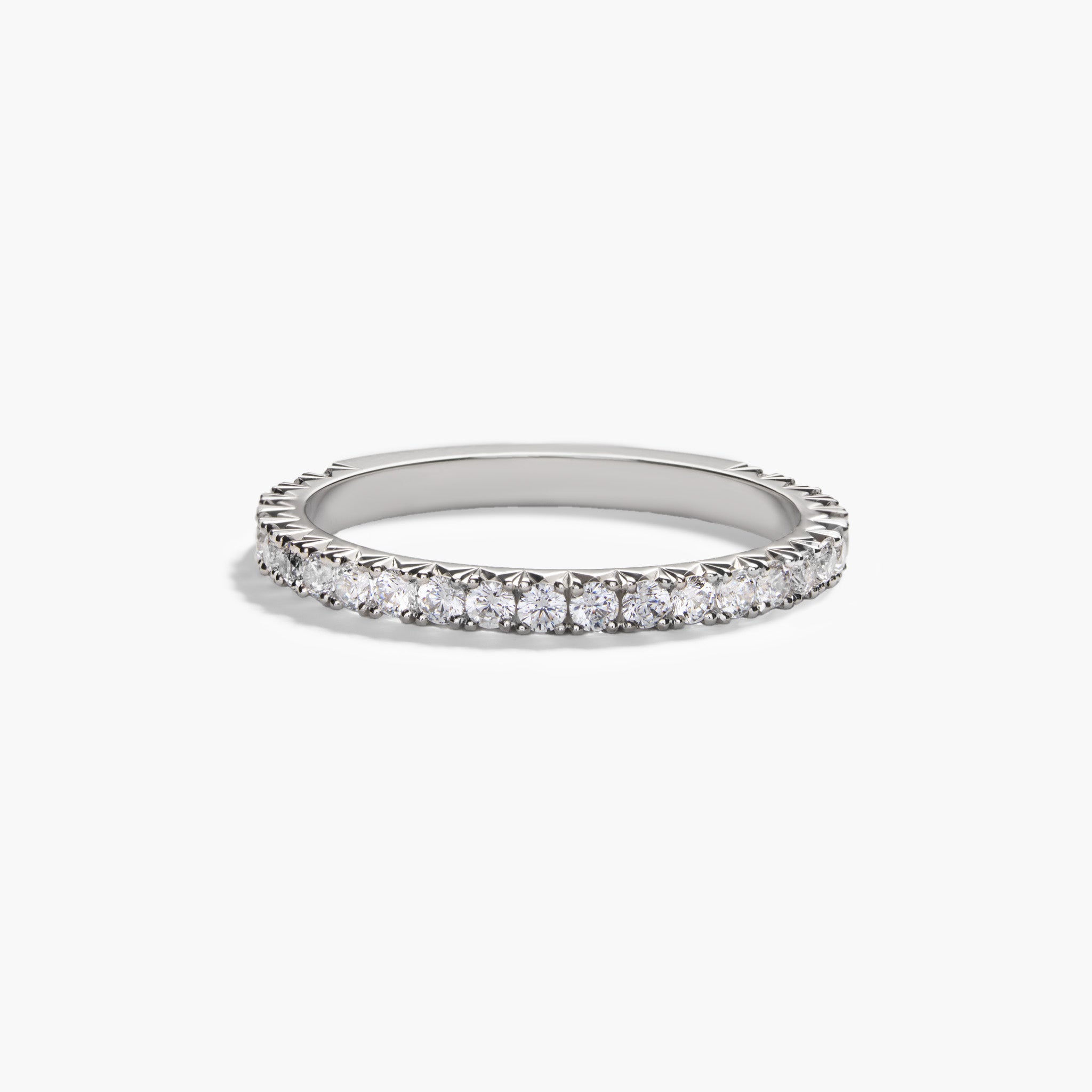 french pave eternity band 3mm wide