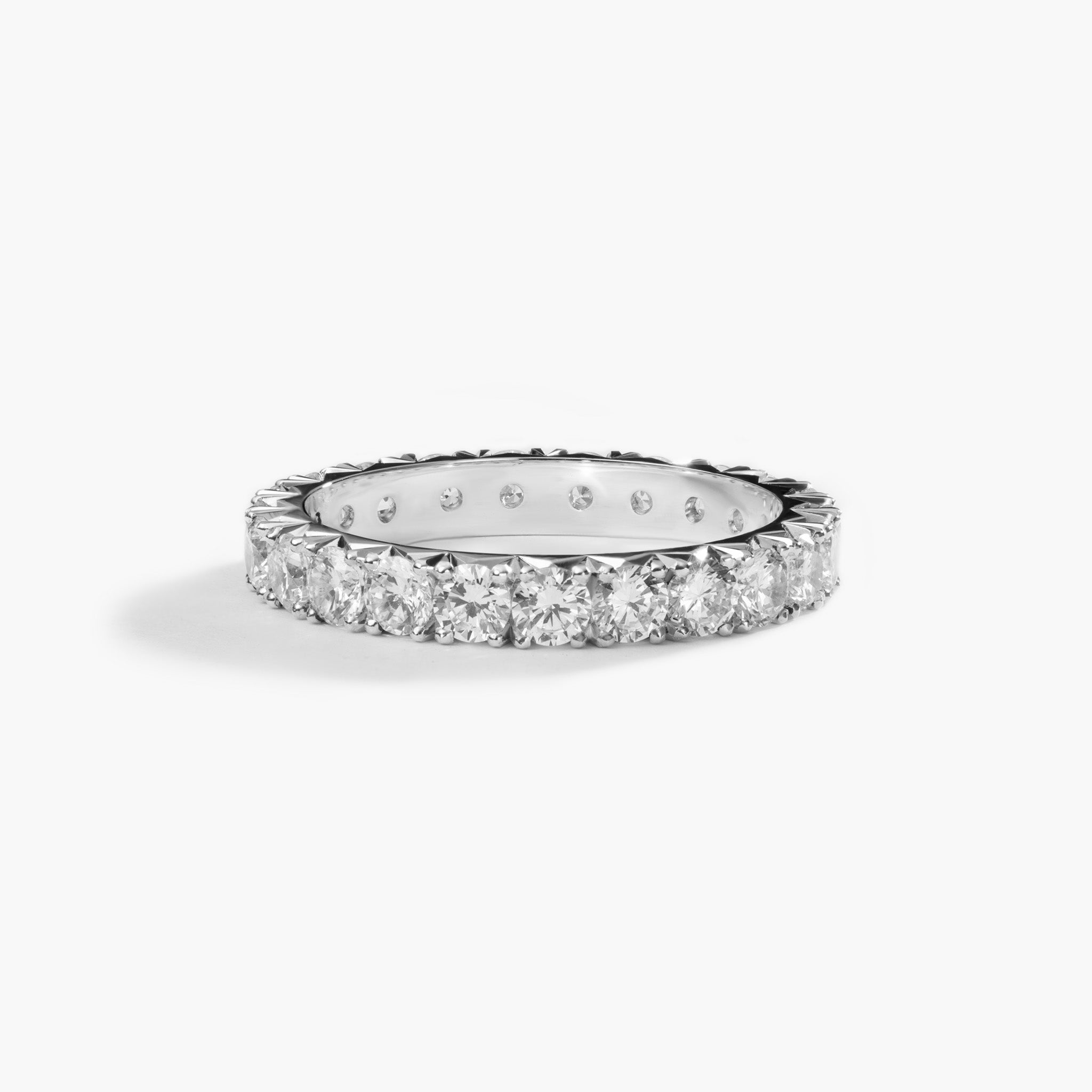 french pave eternity band 3mm wide