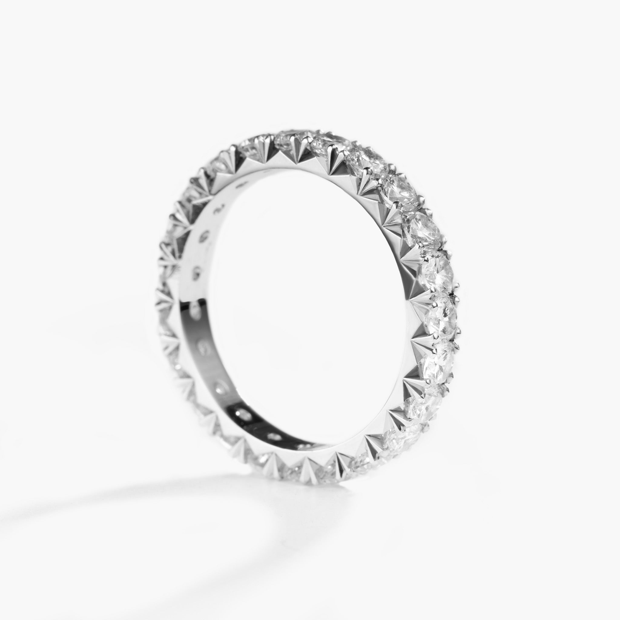 french pave eternity band 3mm wide