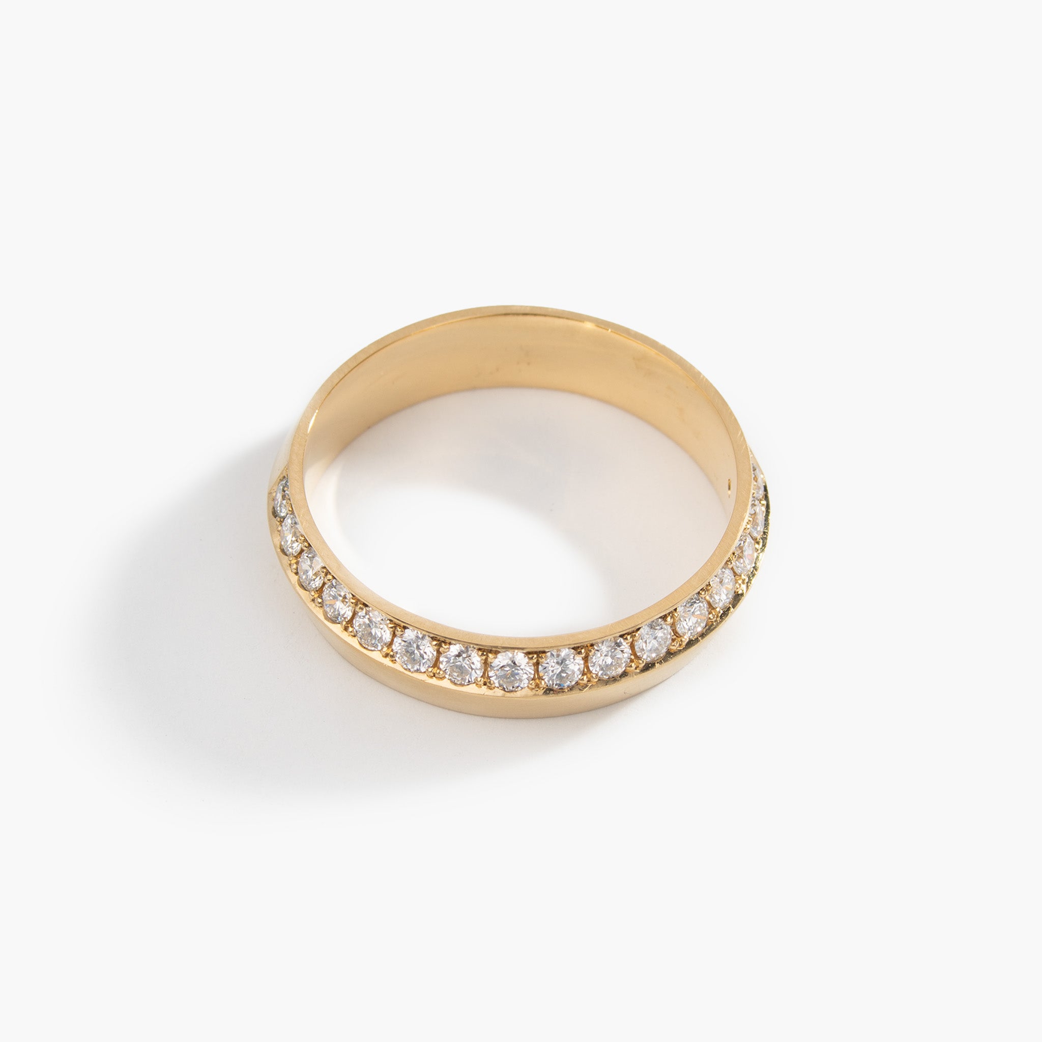 Oglesby Jewelry Knife Edge Wide Pave diamond wedding ring band
