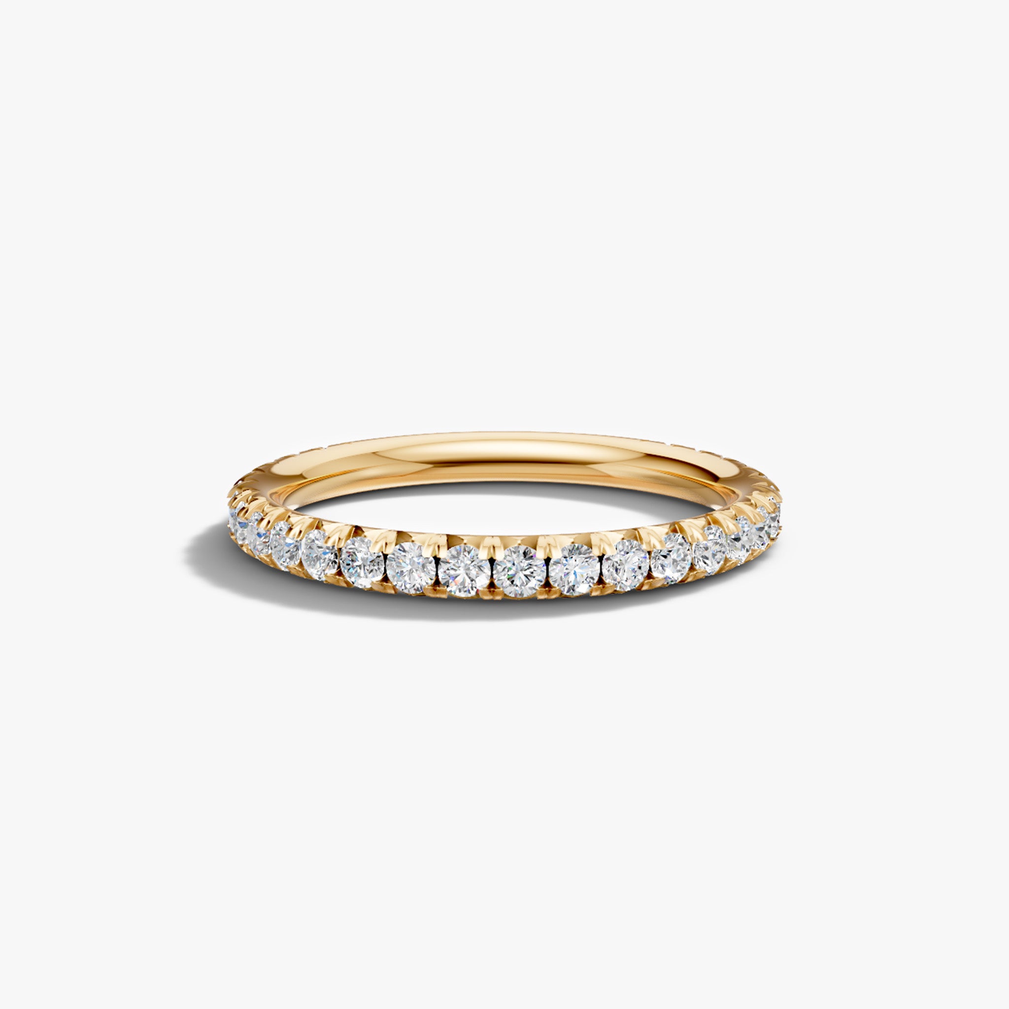 Round French Pave Wedding Band