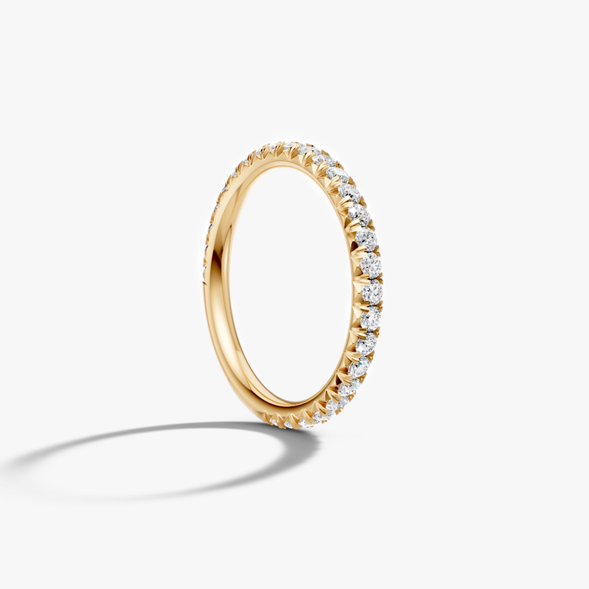 Round French Pave Wedding Band