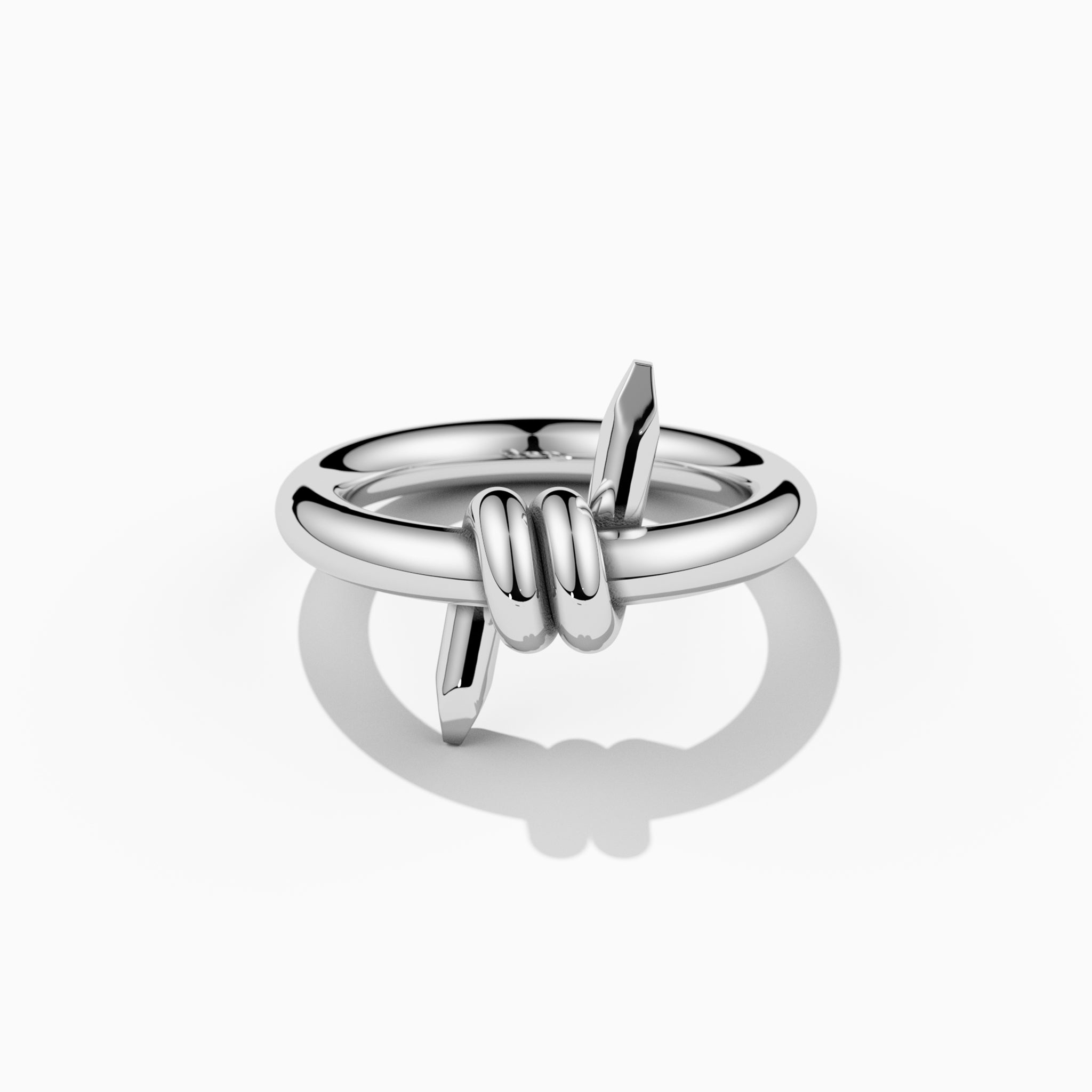 sterling silver barbed wire ring