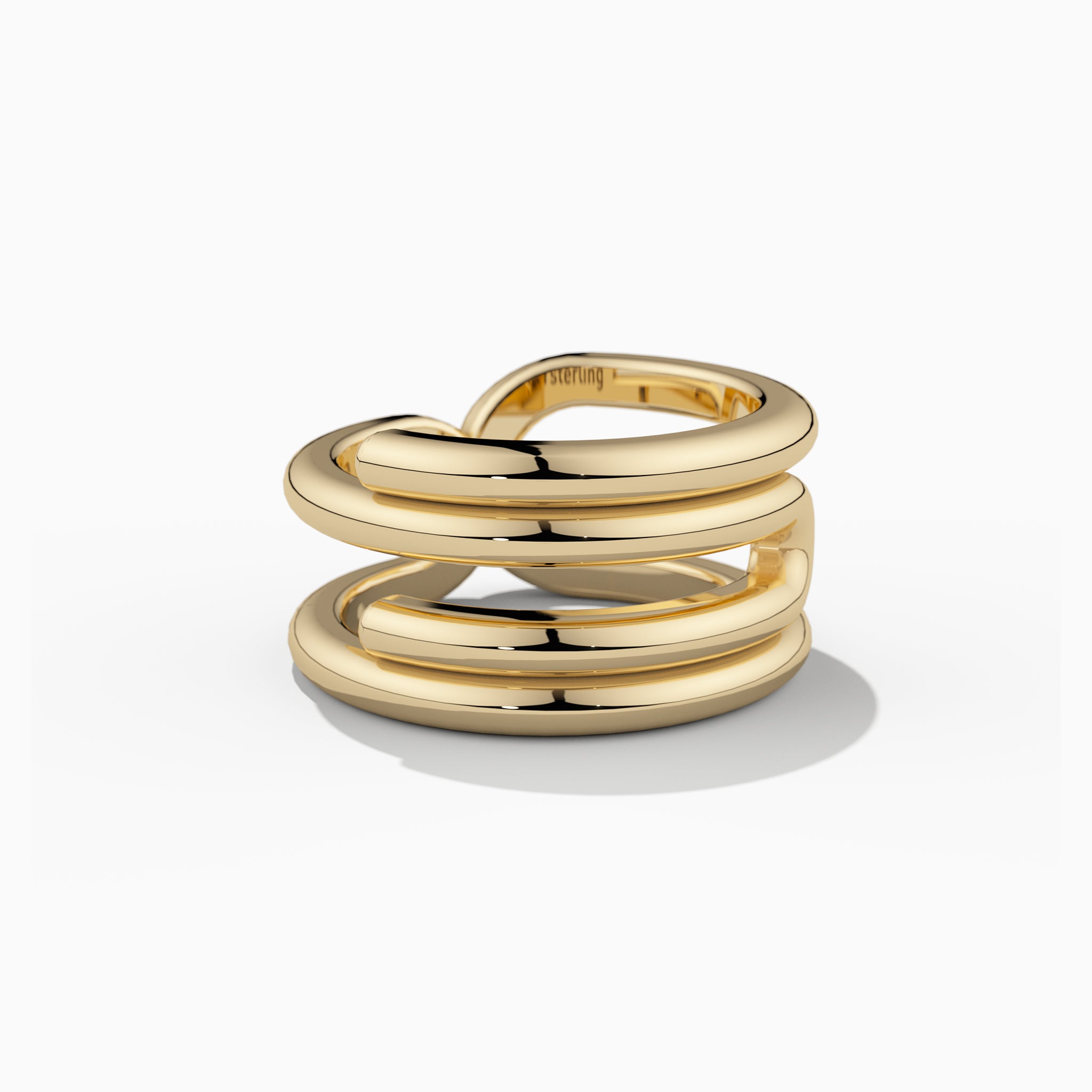 Paperclip Ring in 14K Gold